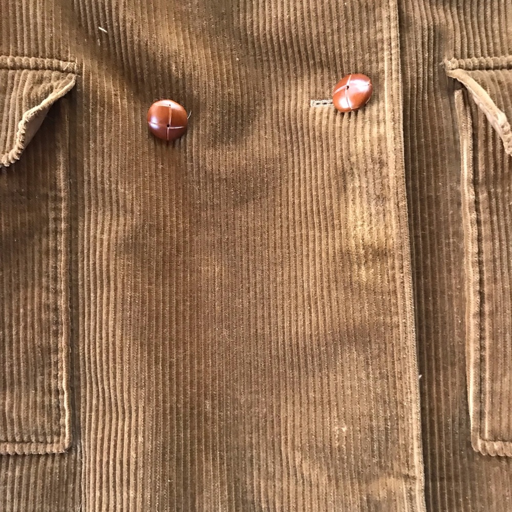 Laura Ashley Brown Corduroy Double-Breasted Women's Jacket - Picture 4 of 12